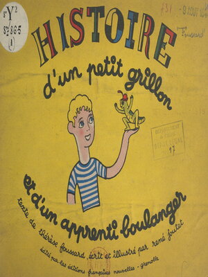 cover image of Histoire d'un petit grillon et d'un apprenti boulanger